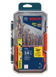 BOSCH 14-PC Cobalt Metal Drill Bit Set