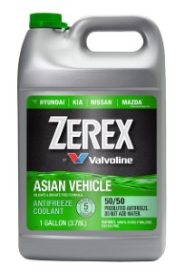 Zerex Asian Vehicle Green Silicate and Borate Free Antifreeze / Coolant