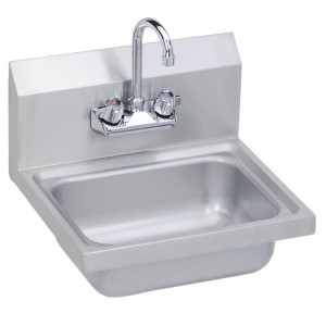 Elkay Stainless Steel 17" x 15" x 11" 20 Gauge Hand Sink with Faucet