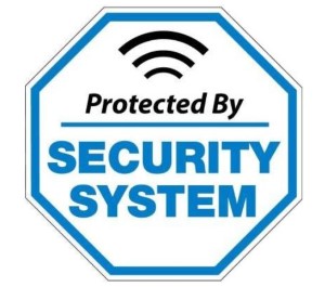 Hy-ko Vinyl Security System Sign - Self-Adhesive Door/Window Sign, 4x4 Inch