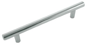 Laurey 87326 Steel T-Bar Pull, Polished Chrome - 128mm