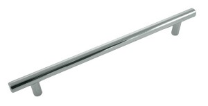Laurey 87426 Steel T-Bar Pull Polished Chrome - 192mm c/c - 241mm o/a