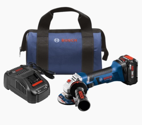 Bosch 18V 4-1/2 In. Angle Grinder Kit with (1) CORE18V 4.0 Ah Compact