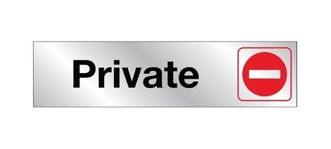 HY-KO 477 Self-Adhesive Private Sign, 2" x 8"