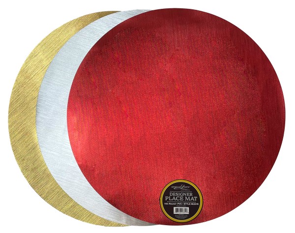 METALLIC PVC PLACEMATS ROUND