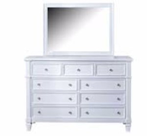 GARDENIA DRESSER/MIRROR WHITE