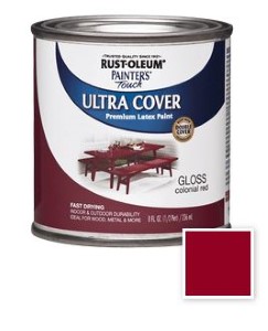 Rust-Oluem Ultra Cover Multi-Purpose Gloss Brush-On Paint Colonial Red