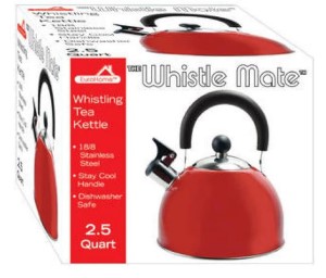 WHISTLING KETTLE 2.5QT RED
