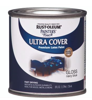 Rust-Oleum 1922730 Painters Touch Ultra Cover Latex Enamel Navy Blue Gloss