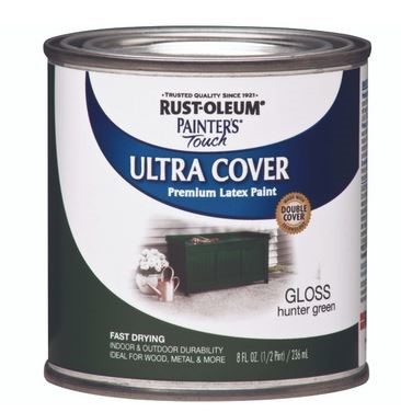 Rust-Oleum Painters Touch Ultra Cover Latex Enamel Hunter Green Gloss 1/2