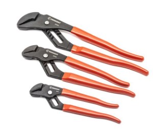 3 Pc. Straight Jaw Dipped Handle Tongue and Groove Plier Set 7", 10" & 12"