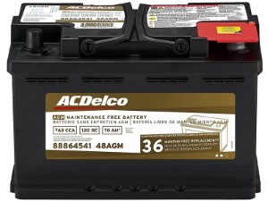 ACDelco Gold 48AGM Battery, Black