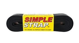 Simple Strap Rubber Tie Down Black, 2mm Regular