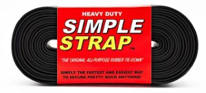 Simple Strap Rubber Tie Down Black, 3mm Heavy Duty