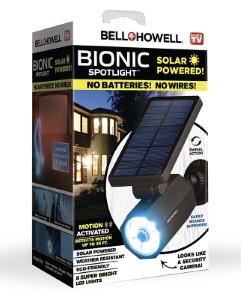 Bell + Howell 4-Watt Solar Powered LED Outdoor Bionic Spotlight | Black