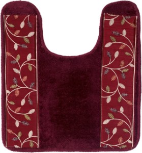 POPULAR BATH AUBURY COLLECTION CONTOUR BATH MAT | BURGUNDY