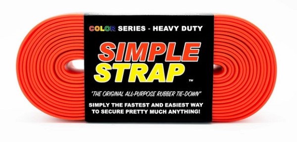 Simple Strap Rubber Tie Down Red, 3mm Heavy Duty