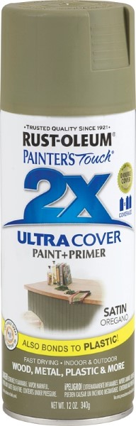 RUST-OLEUM Painter's Touch 249069 Spray Paint Satin Oregano, 12 oz