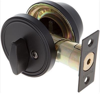 SINGL CYLINDER DEADBOLT IRON BLK