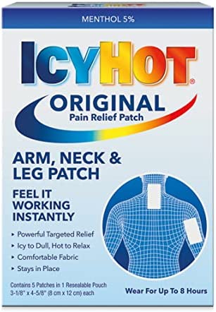 Icy Hot Original Small Pain Relief Patches | Relief for Arm, Neck & Leg | 5
