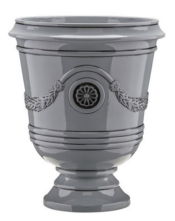 Southern Patio CMX-091851 Urn Porter Planter Ceramic, Neutral Gray 18in
