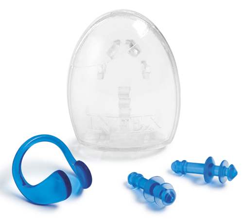 INTEX 55609E Earplug/Nose Clip Combo Set, 8+ Age Group, PVC