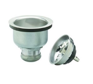 Plumb Pak PP5413 Basket Strainer with Locking Shell, Stainless Steel
