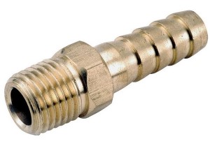 Hose Adapter 3/16 X 1/8 In - Barb X Mpt, Brass