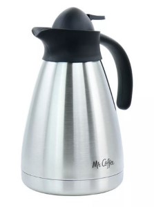 Mr. Coffee Stainless Steel Olympia Coffee Pot W/Lid & Handle | 1.05Qt