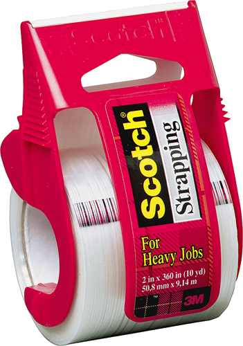 Scotch 350 Strapping Tape, 360 in L, 2 in W