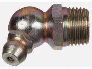 Metric Grease Fitting - 45-Degree Button-Head w/ M10-1.00 Fine Pitch