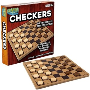 CHECKERS WOODEN GAME SET