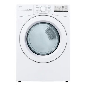 LG - 7.4 cu. ft. Large Capacity Vented Stackable Electric Dryer with Sensor Dry in White