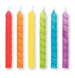 BIRTHDAY CANDLES 3IN SPIRAL 16CT