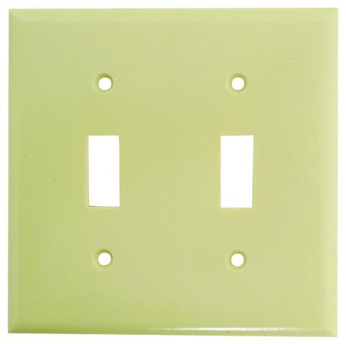 Eaton Wiring Devices 2139V-BOX Standard-Size Wallplate, 2-Gang, Thermoset,