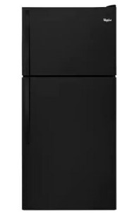 Whirpool 18 cu. ft. Wide Top Freezer Refrigerator | Black