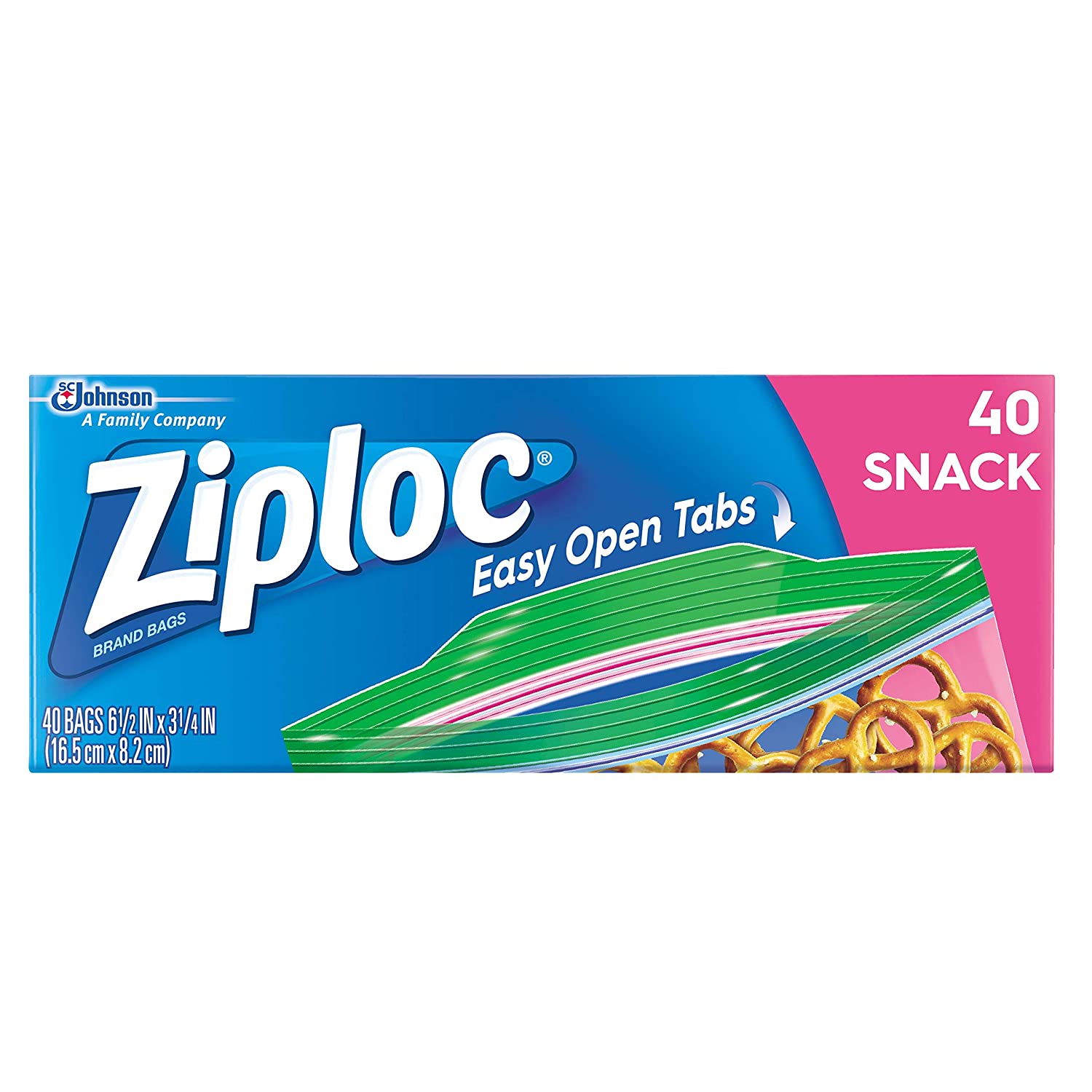 ZIPLOC SNACK BAGS 40CT