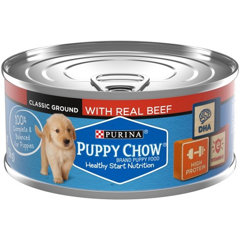 PUPPY CHOW CANNED REAL BEEF 5.5Z