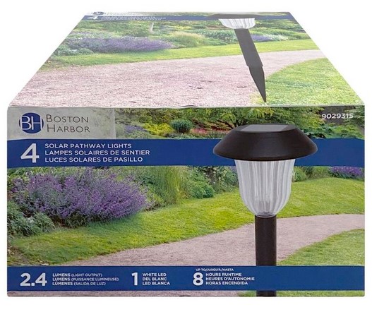 Boston Harbor Solar Stake Light, Ni-mh Battery, Aa Battery, 1-lamp, Plastic