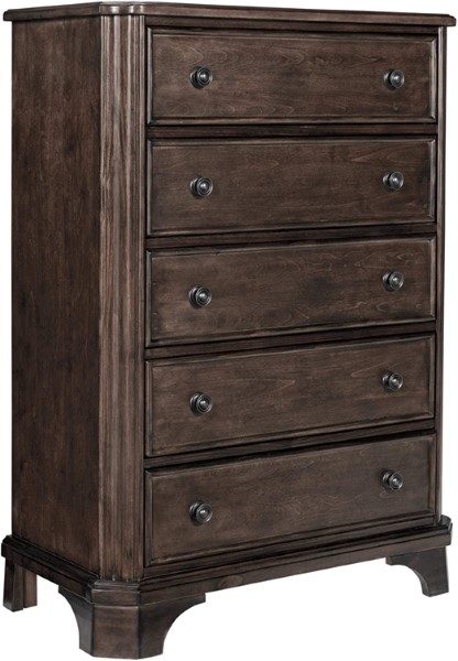 ADINTON 5 DRAWER CHEST BROWN