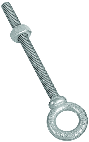 National Hardware N245-134 Eye Bolt, 3/8-16 Thread, 4-1/8 in L Thread, 3/4