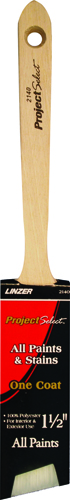 Linzer WC 2140-1.5 Paint Brush, 2-1/2 in L Bristle, Sash Handle, Brass