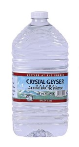 Crystal Geyser Alpine Spring 12514-2 Bottle Water, 1 gal Bottle
