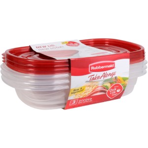 RUBBERMAID STORAGE FOOD RECT 3PC