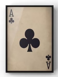 ACE OF CLUBS WALL DECOR