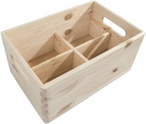 4 Compartment Pressed Wood Box