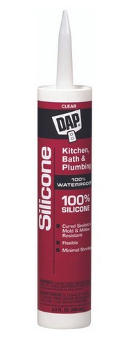 Dap 08648 Kitchen & Bath Clear Sealant 100% Silicone