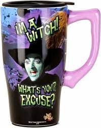 TRAVEL MUG CERAMIC-WITCH 18Z