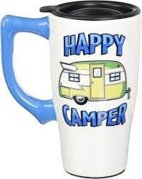 TRAVEL MUG-CERAMIC CAMPER 18Z