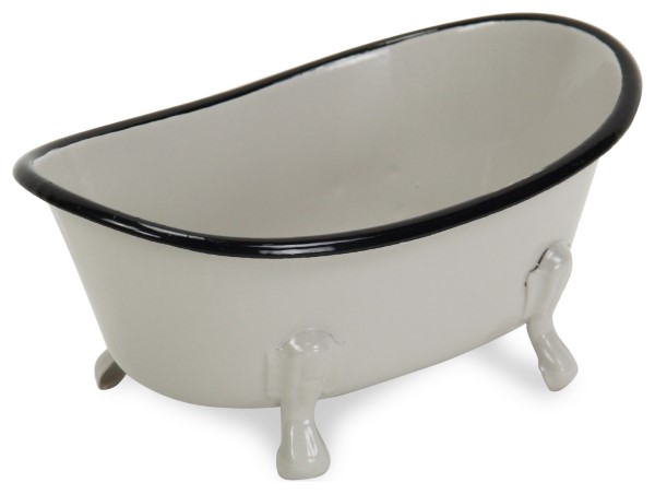 Cheungs 5130GR Gray Metal Bathtub Decor with Gray Lacquered Finish - 3.25"H